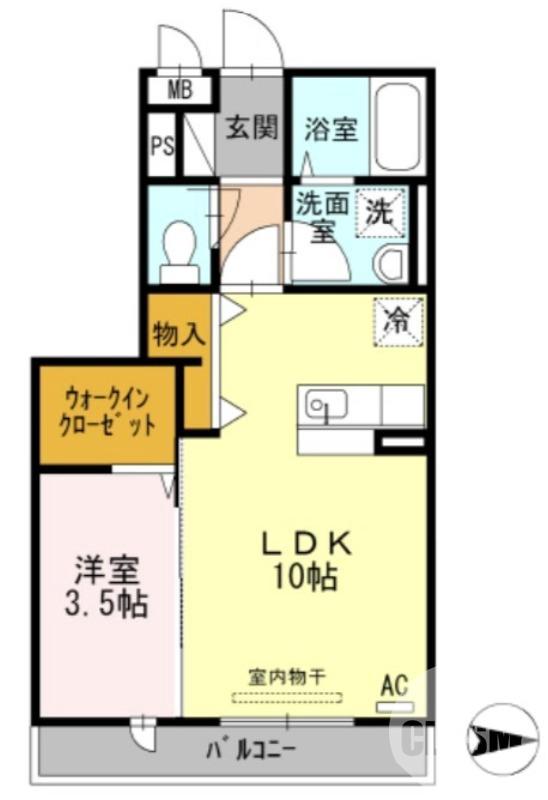 南花田町の完工年月(2010年12月)築の賃貸アパートの間取り