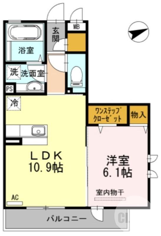 向陵西町の完工年月(2012年12月)築の賃貸アパートの間取り