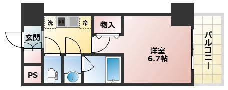 塚本の完工年月(2024年7月)築の賃貸マンションの間取り