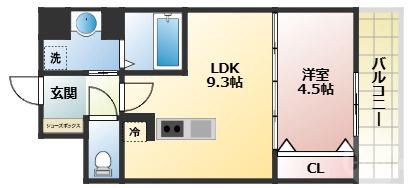 東中島の完工年月(2006年10月)築の賃貸マンションの間取り