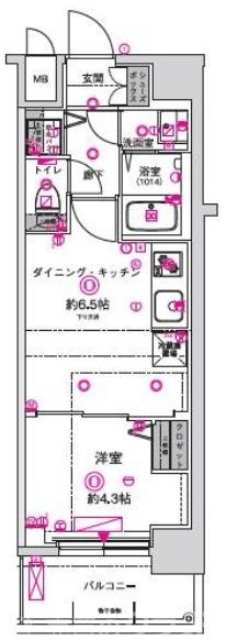 CREST TAPP京都太秦天神川dexⅠの間取り