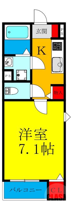 下新庄の完工年月(2023年3月)築の賃貸アパートの間取り