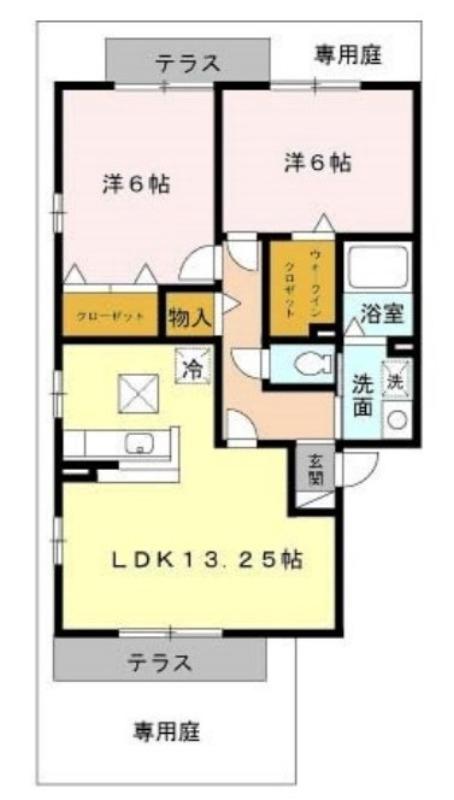 深阪の完工年月(2003年3月)築の賃貸アパートの間取り
