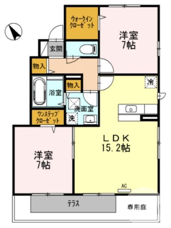 浜寺石津町中の完工年月(2012年2月)築の賃貸アパートの間取り
