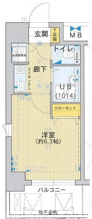 プレサンス京都烏丸御池Ⅱの間取り