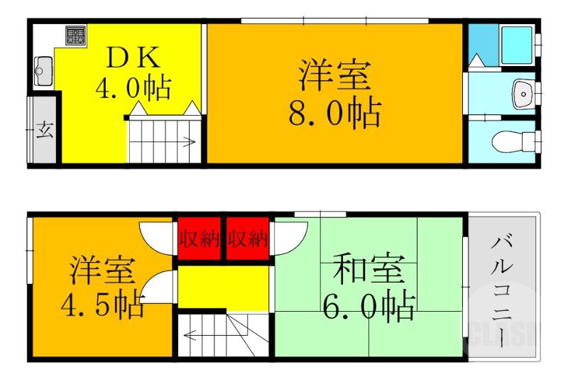 瑞光の完工年月(1985年1月)築の賃貸一戸建ての間取り