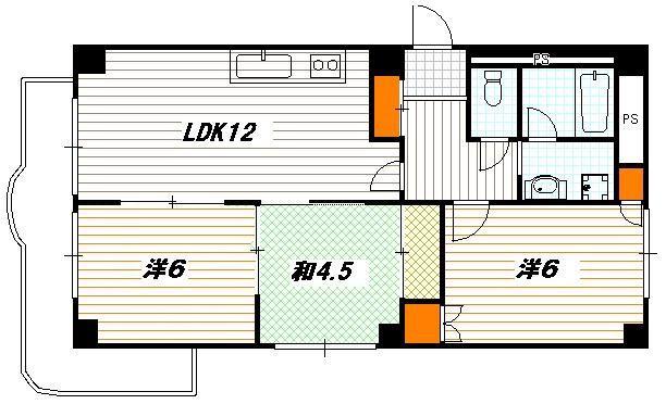 シャリマー西高瀬の間取り