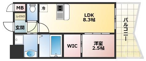 西宮原の完工年月(2026年1月)築の賃貸マンションの間取り