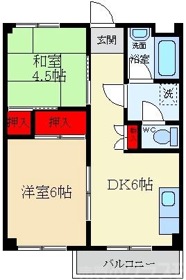 翠香マンションの間取り