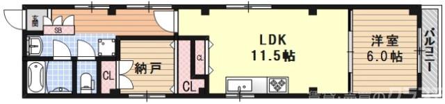 コンツェルト四条西洞院の間取り