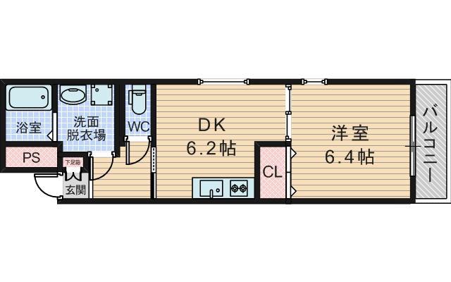 菅原の完工年月(2017年1月)築の賃貸マンションの間取り