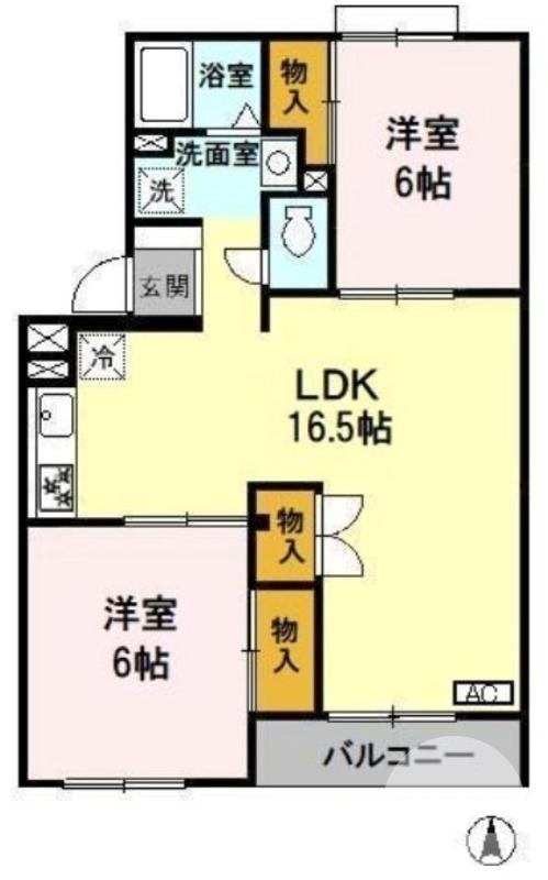 北花田町の完工年月(1992年5月)築の賃貸アパートの間取り