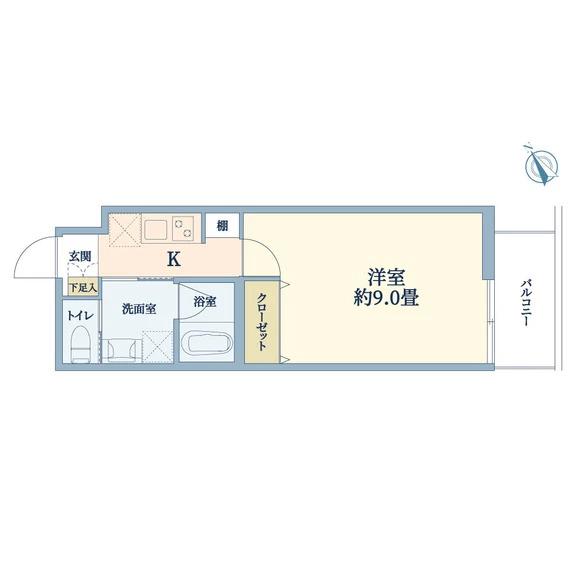 西の庄町の完工年月(2026年2月)築の賃貸マンションの間取り