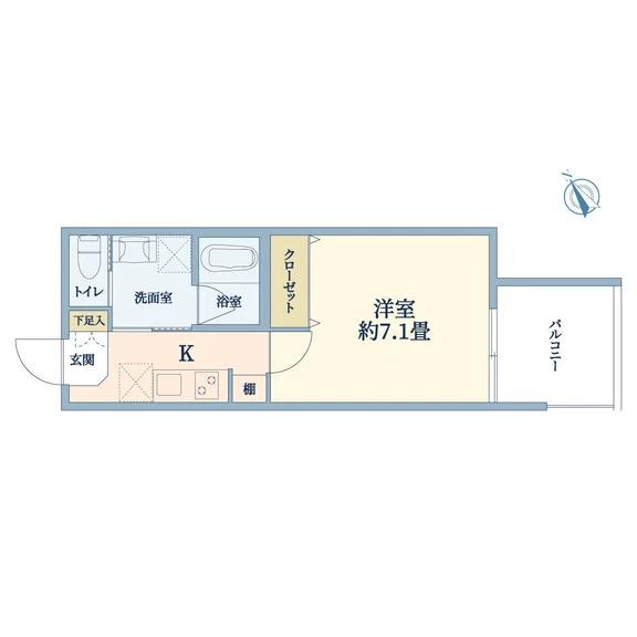 西の庄町の完工年月(2026年2月)築の賃貸マンションの間取り