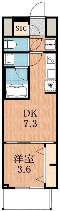 寺田町の完工年月(2026年4月)築の賃貸マンションの間取り