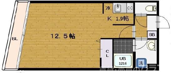 ブランネージュ銀閣寺道の間取り