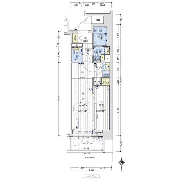 アクアプレイス京都千本丸太町 の間取り