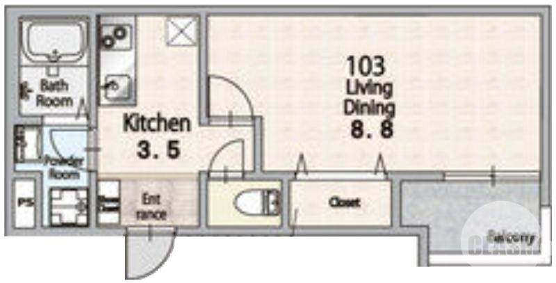 香ヶ丘町の完工年月(2026年3月)築の賃貸アパートの間取り