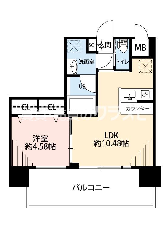 プレジオ難波WESTの間取り