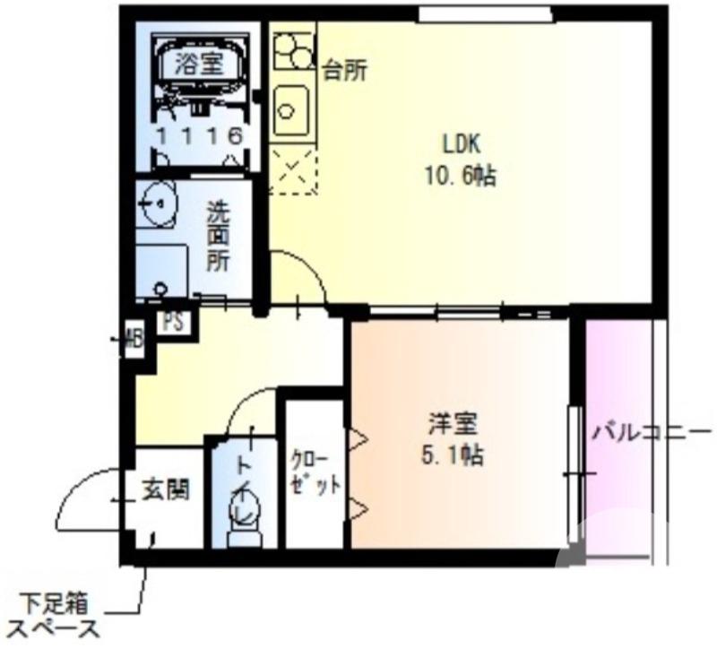 浜寺石津町西の完工年月(2021年2月)築の賃貸アパートの間取り