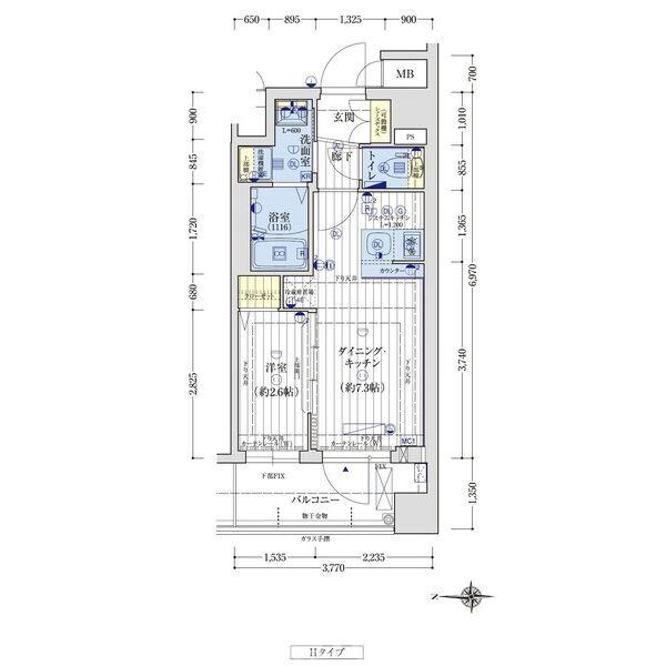 アクアプレイス京都千本丸太町 の間取り