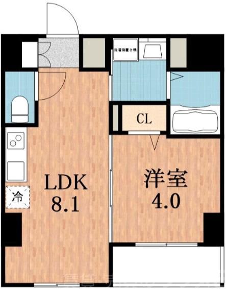 播磨町の完工年月(2021年3月)築の賃貸マンションの間取り