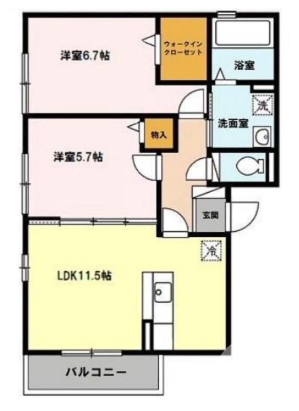 深井中町の完工年月(2009年3月)築の賃貸アパートの間取り