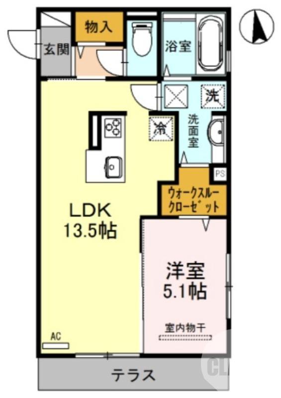 蔵前町の完工年月(2015年8月)築の賃貸アパートの間取り