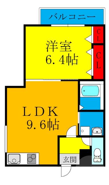 下新庄の完工年月(2021年2月)築の賃貸アパートの間取り