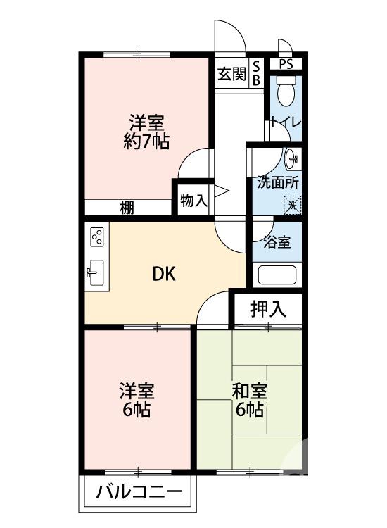 榎元町の完工年月(1994年10月)築の賃貸アパートの間取り
