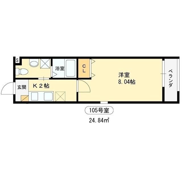 山手町の完工年月(2015年5月)築の賃貸アパートの間取り