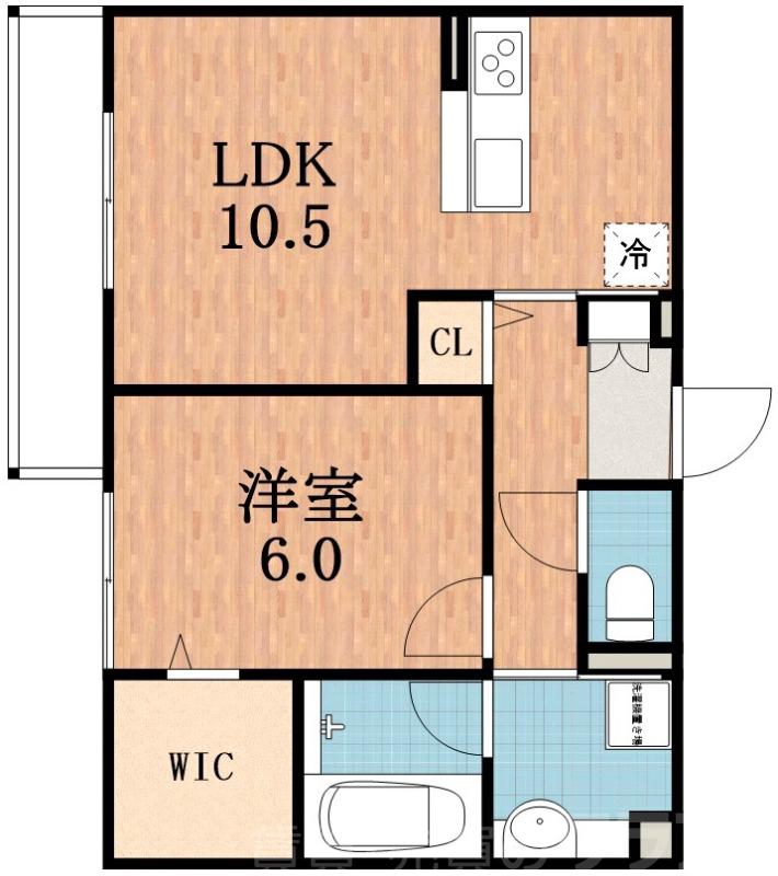 殿辻の完工年月(2019年4月)築の賃貸アパートの間取り