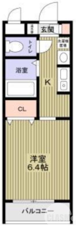 新町の完工年月(1995年3月)築の賃貸マンションの間取り