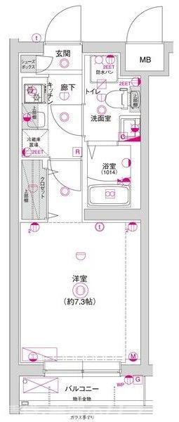 D.Clarest CREST TAPP 二条の間取り