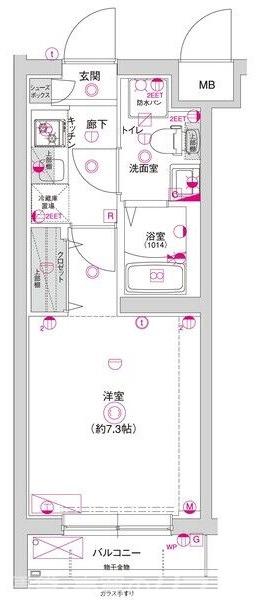 D.Clarest CREST TAPP 二条の間取り