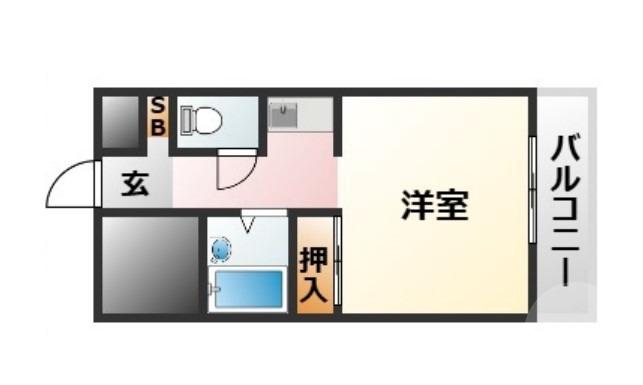 下新庄の完工年月(1991年3月)築の賃貸マンションの間取り