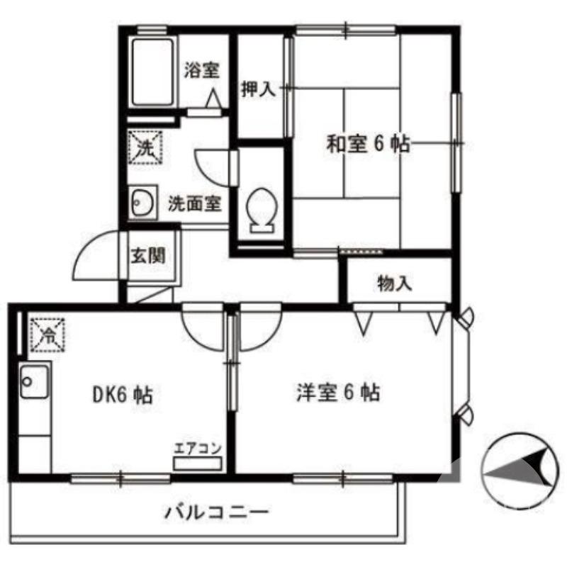 百舌鳥梅町の完工年月(1998年9月)築の賃貸アパートの間取り