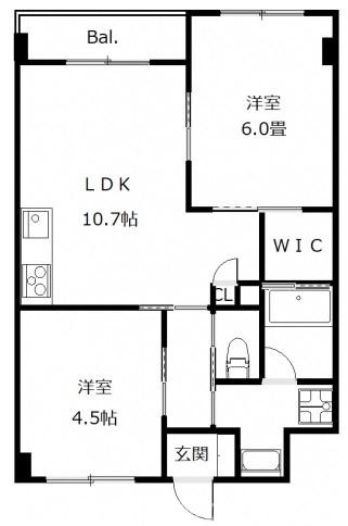 カーサフィオーレ桂の間取り