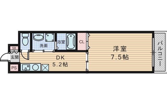柴島の完工年月(2004年8月)築の賃貸マンションの間取り