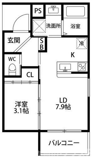 レシオス京都西院の間取り