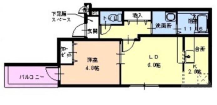 瑞光の完工年月(2015年8月)築の賃貸アパートの間取り