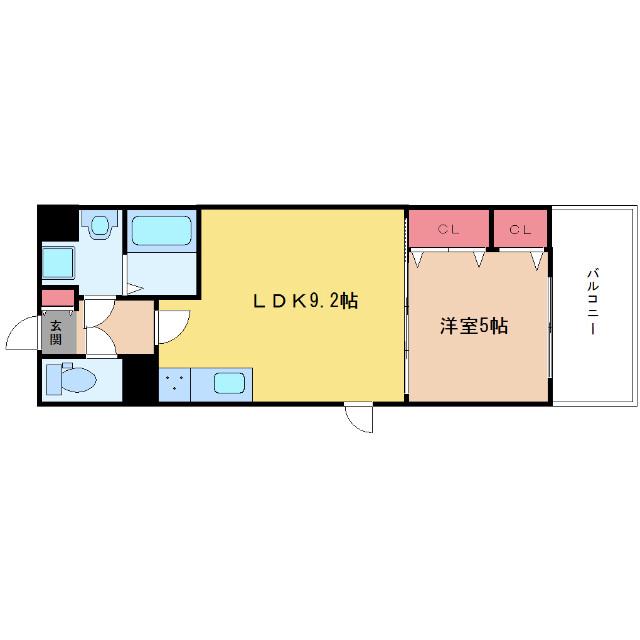 宮原の完工年月（2018年2月）築の賃貸マンションの間取り