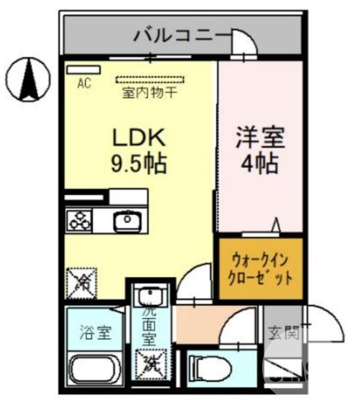 北長尾町の完工年月(2023年2月)築の賃貸アパートの間取り