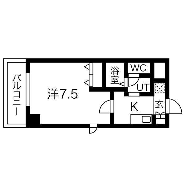 東中島の完工年月(2013年11月)築の賃貸マンションの間取り