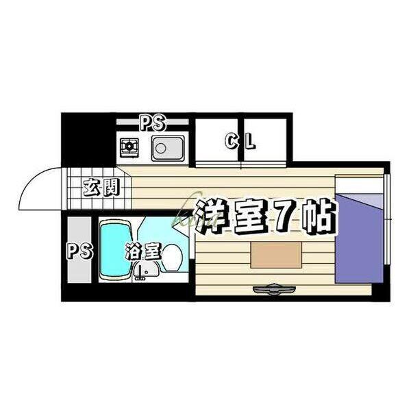 淡路の完工年月(1985年6月)築の賃貸マンションの間取り