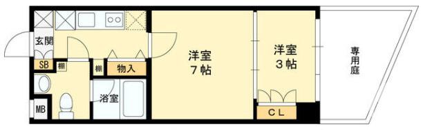 深井清水町の完工年月(2007年10月)築の賃貸マンションの間取り