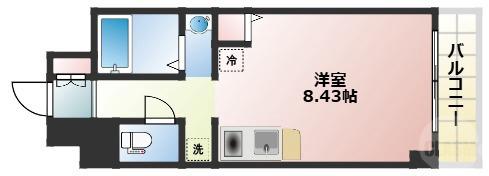 新北野の完工年月(2008年7月)築の賃貸マンションの間取り