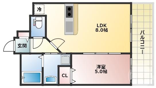 十三東の完工年月(2007年3月)築の賃貸マンションの間取り