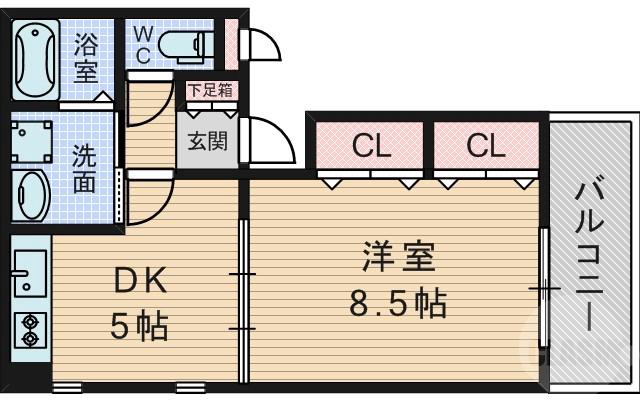 上新庄の完工年月(2002年2月)築の賃貸マンションの間取り