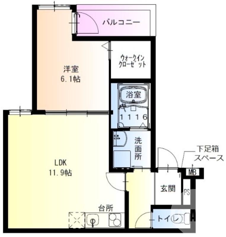 浜寺昭和町の完工年月(2023年4月)築の賃貸アパートの間取り